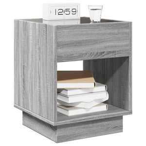 Nachttisch Grau Sonoma mit Infinity-LED