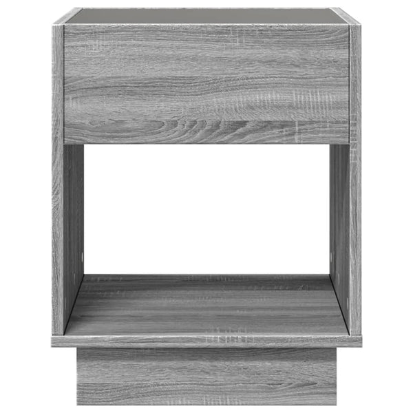 Nachttisch Grau Sonoma mit Infinity-LED