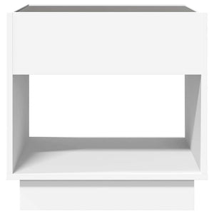 Nachttisch mit Infinity LED Weiß 50x50x50 cm