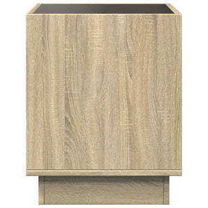 vidaXL Table de chevet avec LED Infinity chêne Sonoma 50x50x50 cm