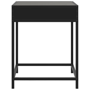 vidaXL Table de chevet LED Infinity Noir 40x40x51 cm