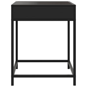 vidaXL Table de chevet LED Infinity Noir 40x40x51 cm