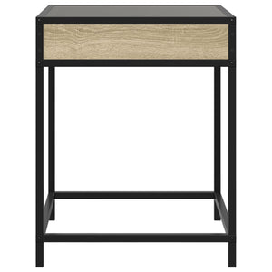 vidaXL Table de chevet à LED Infinity chêne sonoma 40x40x51 cm