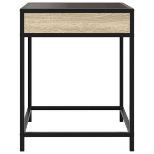 vidaXL Table de chevet à LED Infinity chêne sonoma 40x40x51 cm