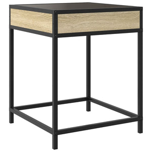 vidaXL Table de chevet à LED Infinity chêne sonoma 40x40x51 cm