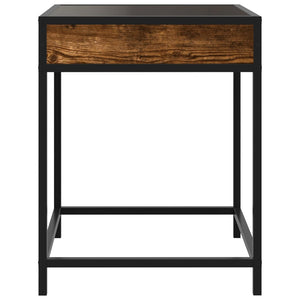 vidaXL Table de chevet avec LED Infinity chêne fumé 40x40x51 cm