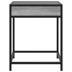 Nachttisch mit Infinity-LED Grau Sonoma