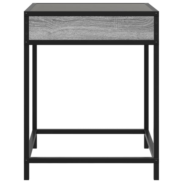 Nachttisch mit Infinity-LED Grau Sonoma