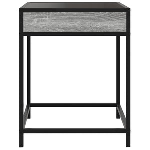 Nachttisch mit Infinity-LED Grau Sonoma