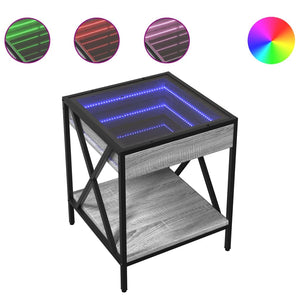 Nachttisch Grau Sonoma mit Infinity-LED