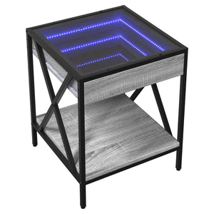 Nachttisch Grau Sonoma mit Infinity-LED