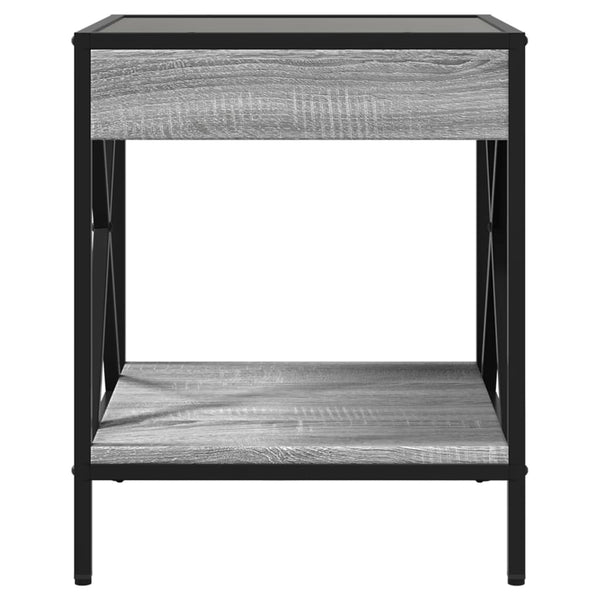 Nachttisch Grau Sonoma mit Infinity-LED