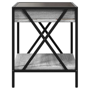 Nachttisch Grau Sonoma mit Infinity-LED