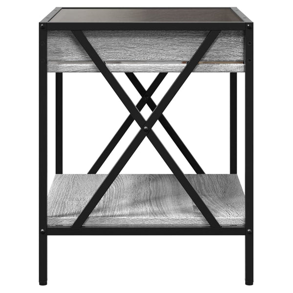 Nachttisch Grau Sonoma mit Infinity-LED