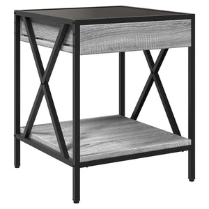 Nachttisch Grau Sonoma mit Infinity-LED