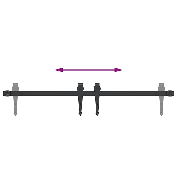Schiebetürbeschlag Set 91cm für Schranktüren
