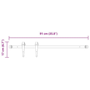 Schiebetürbeschlag Set 91cm für Schranktüren