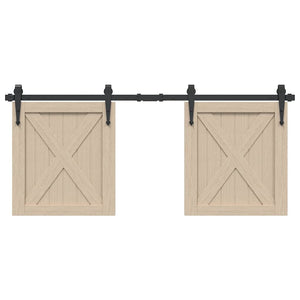 Schiebetürbeschlag Set 122cm Karbonstahl