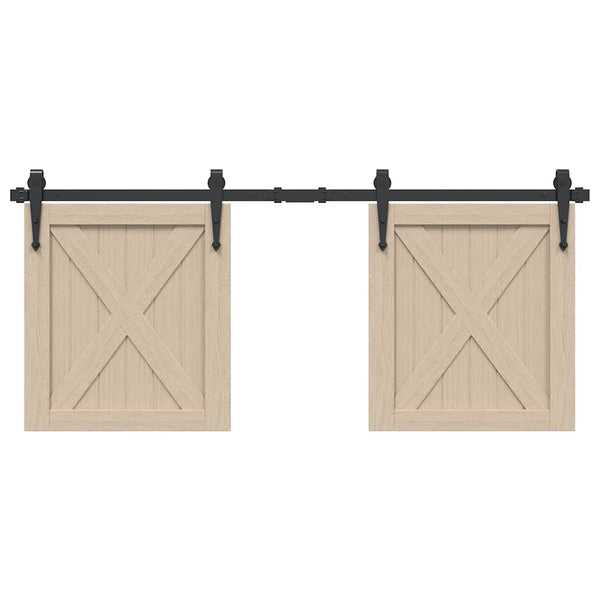 Schiebetürbeschlag Set 122cm Karbonstahl