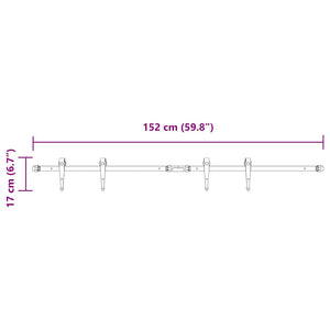 Schiebetürbeschlag Set 152 cm für Schranktüren