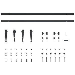 Schiebetürbeschlag Set 200cm Karbonstahl