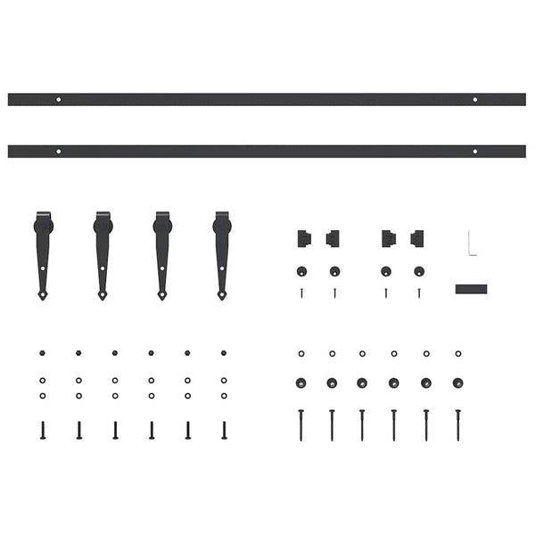 Schiebetürbeschlag Set 200cm Karbonstahl