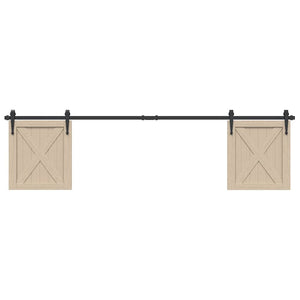 Schiebetürbeschlag Set 200cm Karbonstahl