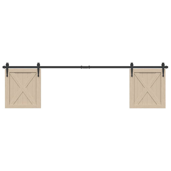 Schiebetürbeschlag Set 200cm Karbonstahl