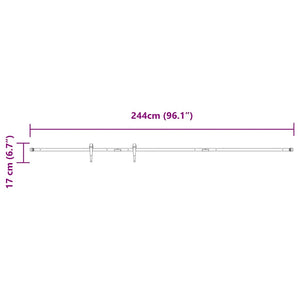 Schiebetürbeschlag Set 244cm Karbonstahl