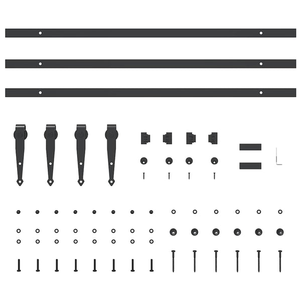 Schiebetürbeschlag Set 244cm Karbonstahl