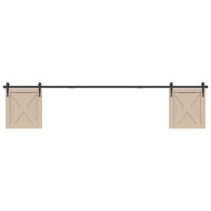 Schiebetürbeschlag Set 244cm Karbonstahl