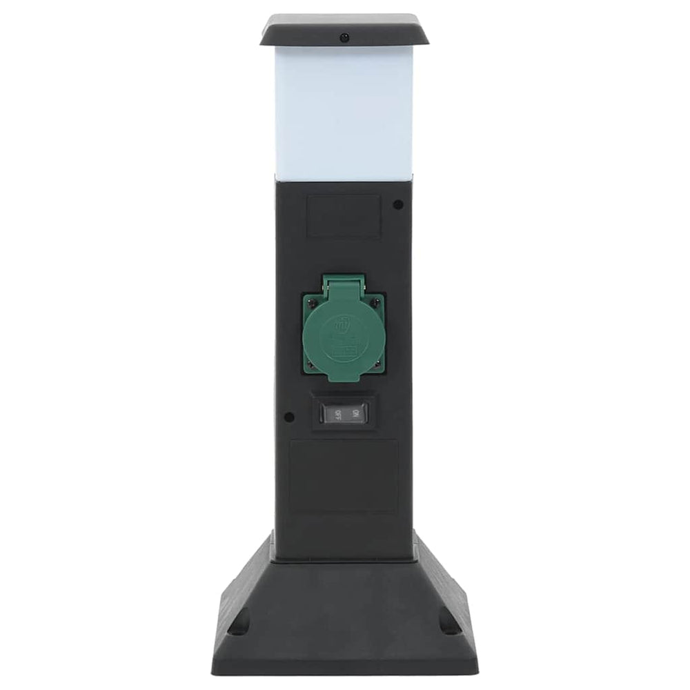 2-fach Außensteckdose mit Lampe & Erdspieß