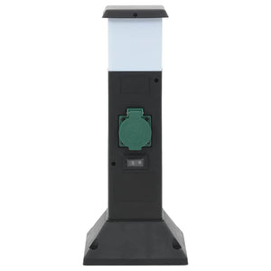 2-fach Außensteckdose mit Lampe & Erdspieß