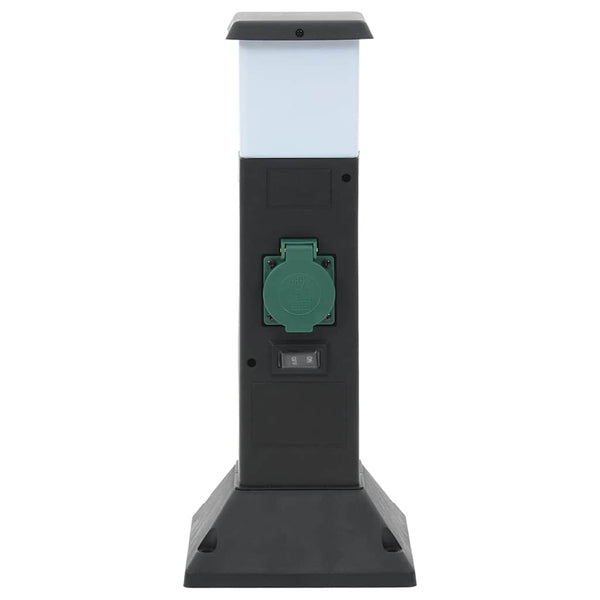 2-fach Außensteckdose mit Lampe & Erdspieß