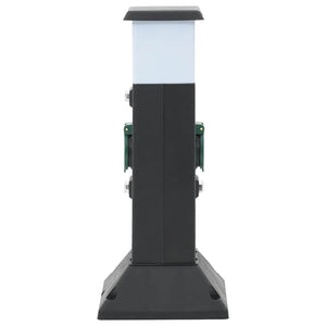 2-fach Außensteckdose mit Lampe & Erdspieß