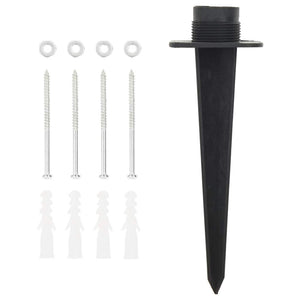 2-fach Außensteckdose mit Lampe & Erdspieß