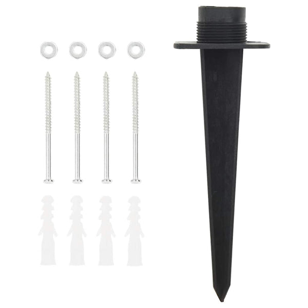 2-fach Außensteckdose mit Lampe & Erdspieß