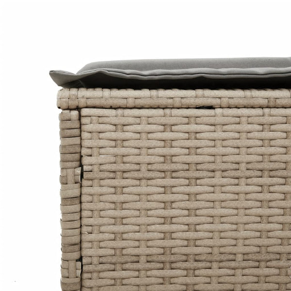 3-tlg. Sonnenliegen Set Beige Poly Rattan