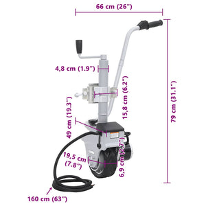 Motorisiertes Stützrad 12V/350W