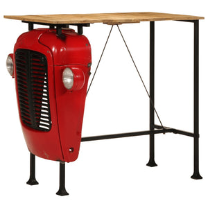 Traktor Bartisch Rot Braun Mango Massivholz
