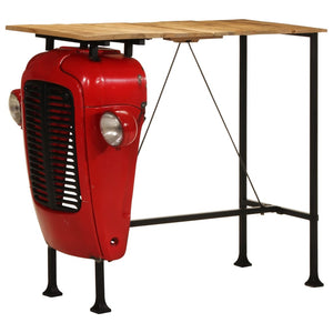Traktor Bartisch Rot Braun Mango Massivholz