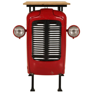 Traktor Bartisch Rot Braun Mango Massivholz