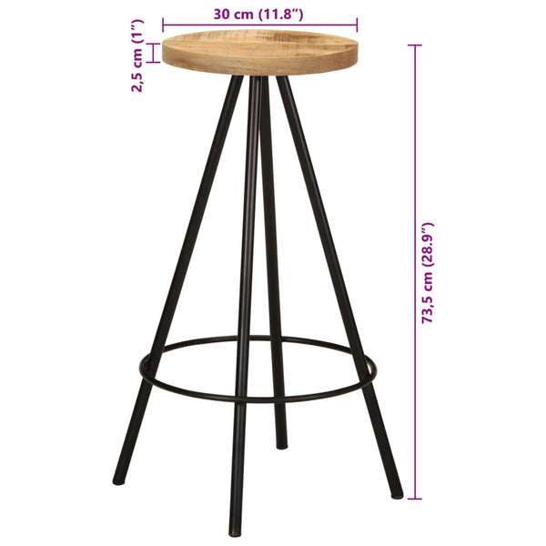 5-teiliges Bar-Set Mango Massivholz