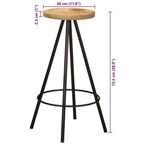 vidaXL Ensemble de bar 7 pcs Bois de manguier massif
