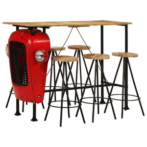 vidaXL Ensemble de bar 7 pcs Bois de manguier massif