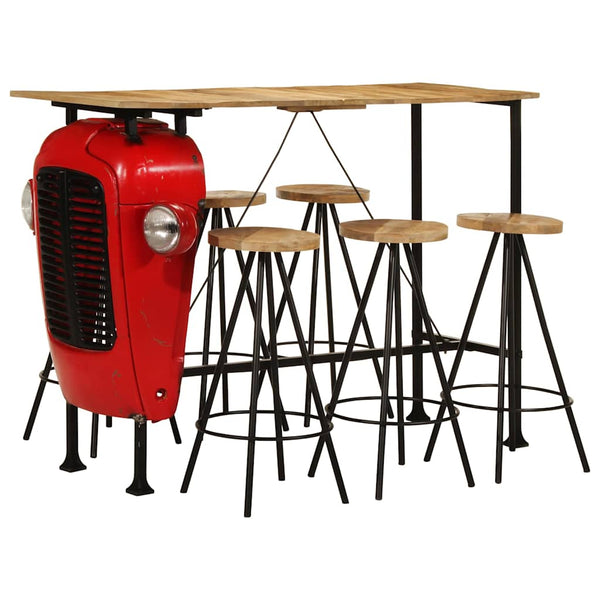vidaXL Ensemble de bar 7 pcs Bois de manguier massif