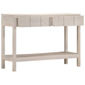 Weißer Konsolentisch aus Mango Massivholz 110 cm