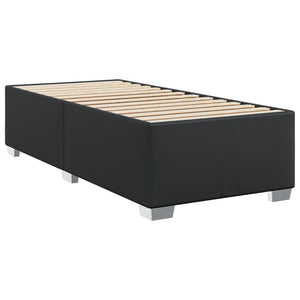 Schwarzes Kunstleder Bettgestell 80x200 cm