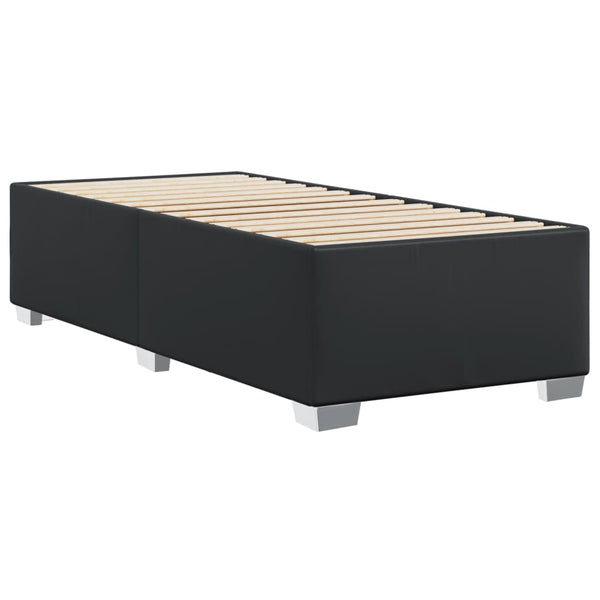 Schwarzes Kunstleder Bettgestell 80x200 cm