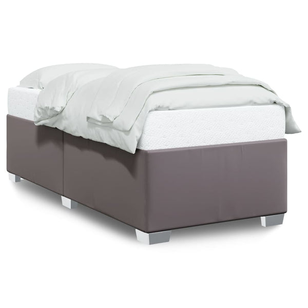 vidaXL Cadre de lit Gris 80x200 cm Similicuir